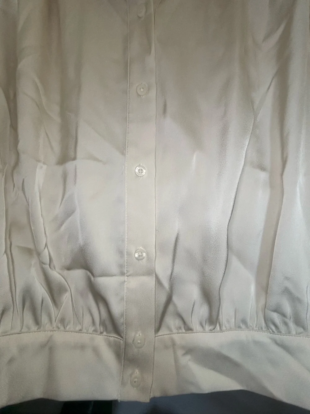 Calvin Klein Cream Short-Sleeve Button-Down Blouse NWT - Picture 10 of 16